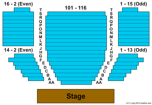 Stage 42 - New York End Stage Seating Chart
